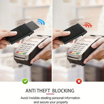 Slim RFID Blocking Card Wallet with 8 Card Slots