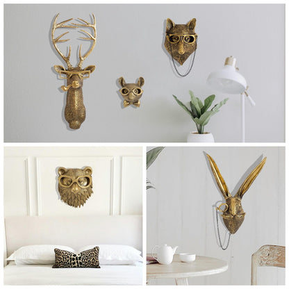 Stylish Wildlife Head Wall Decor