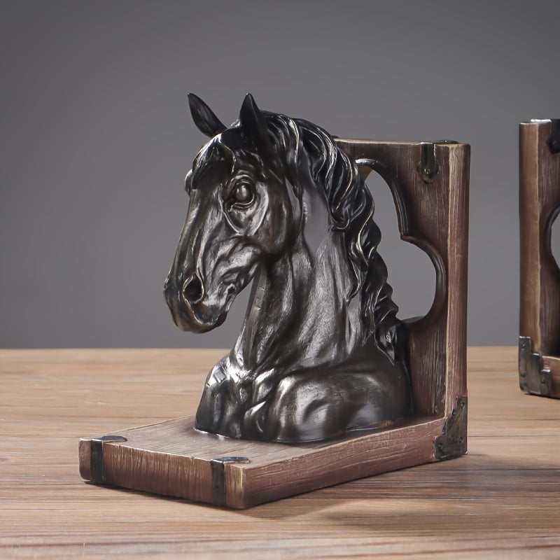 Fun Animal Bookend Horse Head Statue