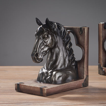 Fun Animal Bookend Horse Head Statue