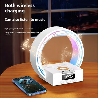 Wireless Speaker Lamp with USB Charger and Clock
