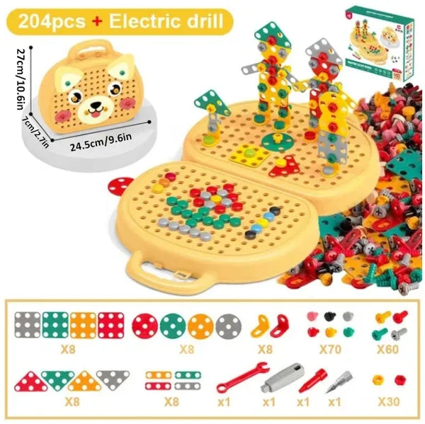 Colorful Kids Wooden Toy Storage Box