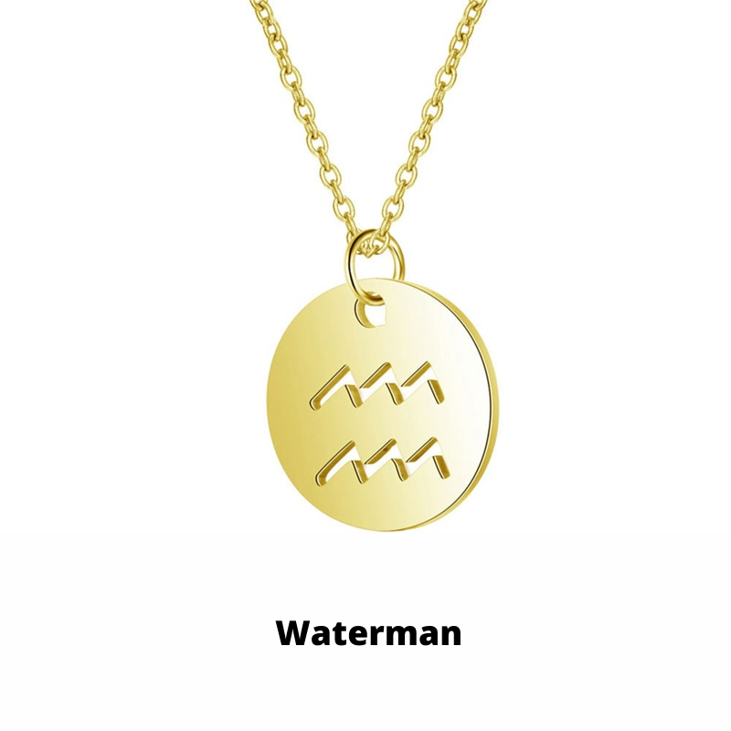 Eco Friendly Zodiac Pendant Stainless Steel Necklace