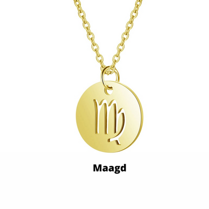 Eco Friendly Zodiac Pendant Stainless Steel Necklace