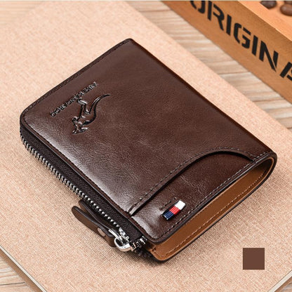 Secure Leather RFID Wallet for Men Women