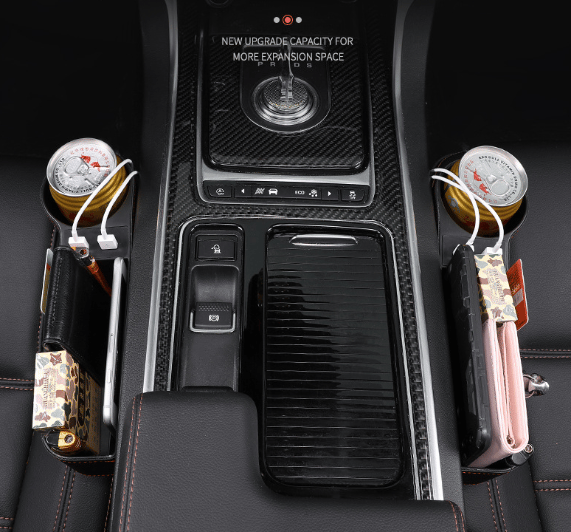 Premium Leather Auto Seat Storage Organizer