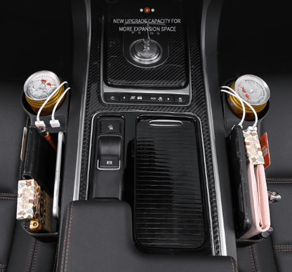 Premium Leather Auto Seat Storage Organizer