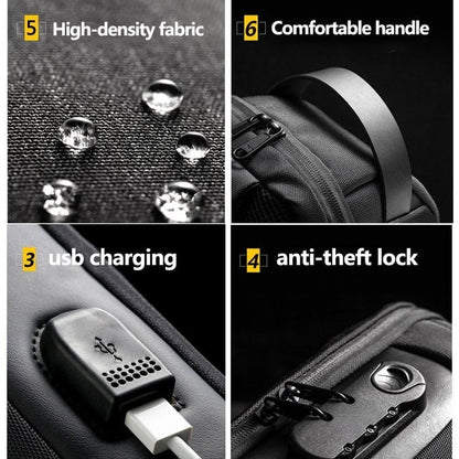 Secure Crossbody Bag with USB Charging Port