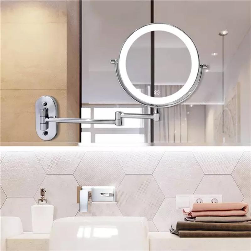 Compact Rechargeable LED Makeup Mirror with 10x Zoom - Befez