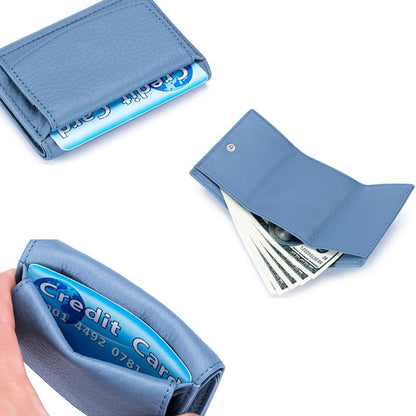 Genuine Leather Slim RFID Wallet