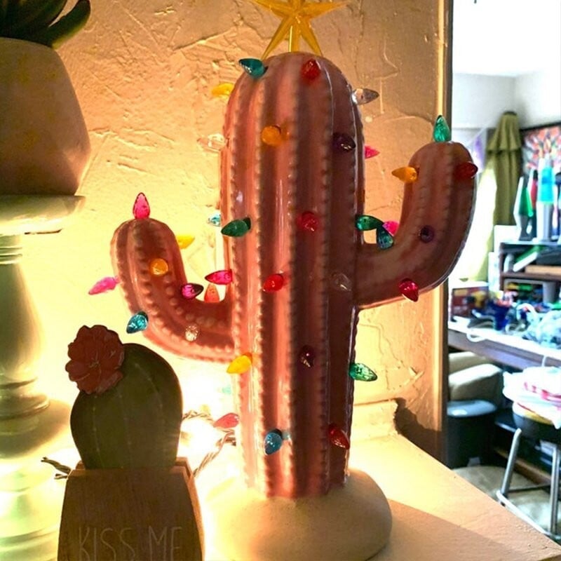 Colorful Artificial Cactus Table Lamp