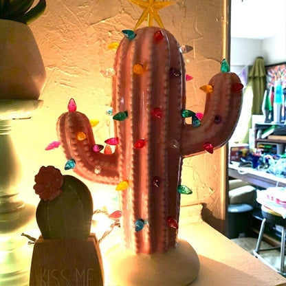 Colorful Artificial Cactus Table Lamp