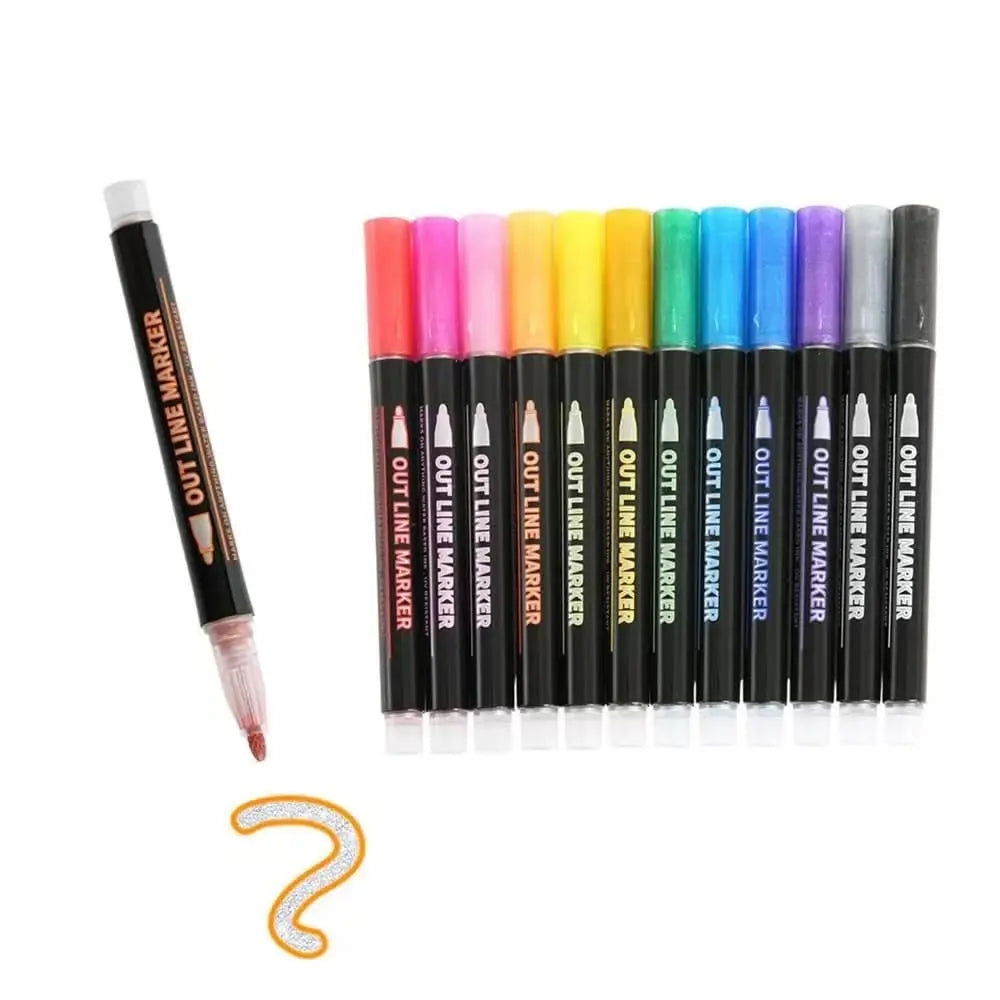 Vibrant Metallic Art Markers Set