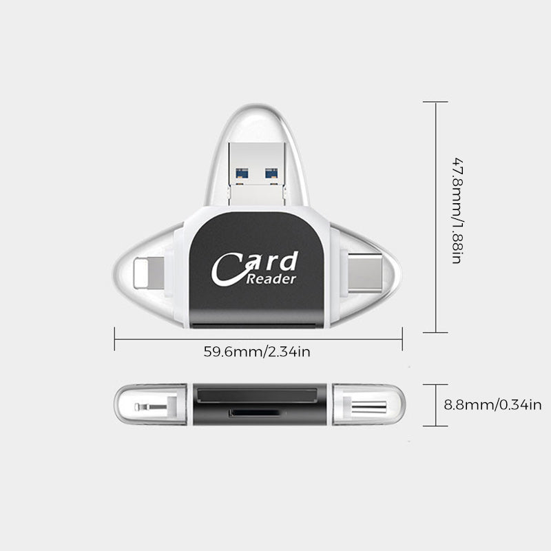 Versatile 4-in-1 Multiport SD Card Adapter