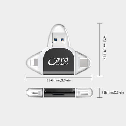 Versatile 4-in-1 Multiport SD Card Adapter