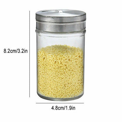 Clear Glass Spice Container Set