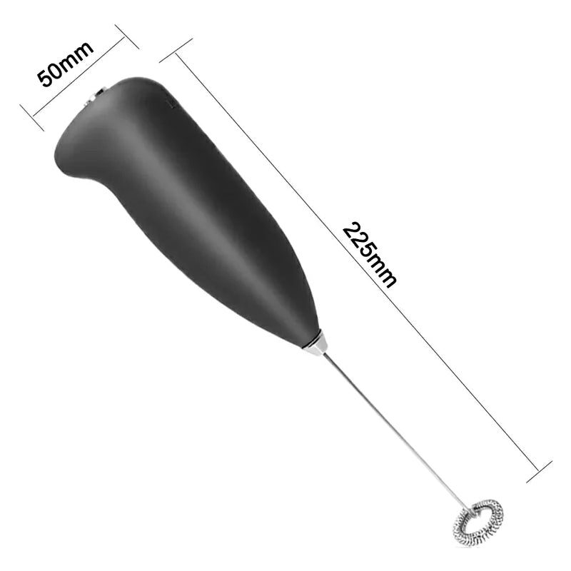 Compact Electric Milk Frother in Stainless Steel
