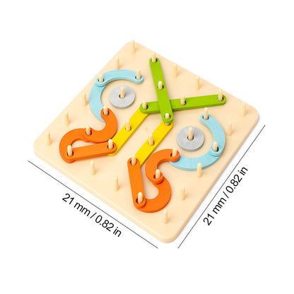 Colorful Wooden Learning Peg Board
