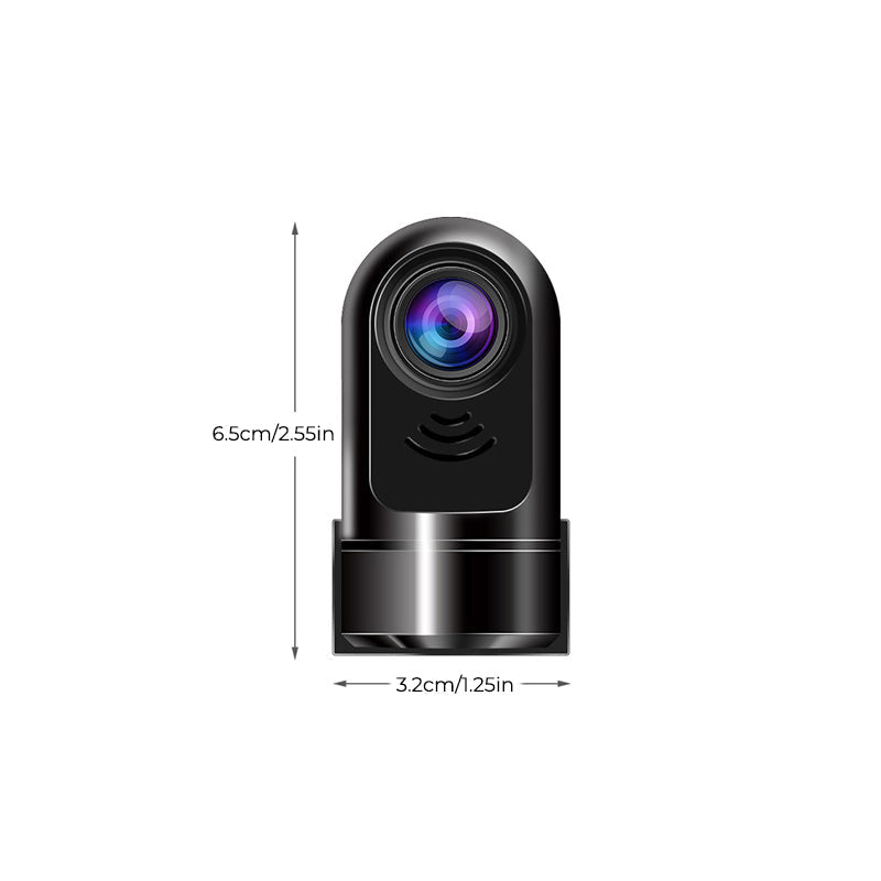 Compact 1080P HD Car Dash Cam with 360 Rotation