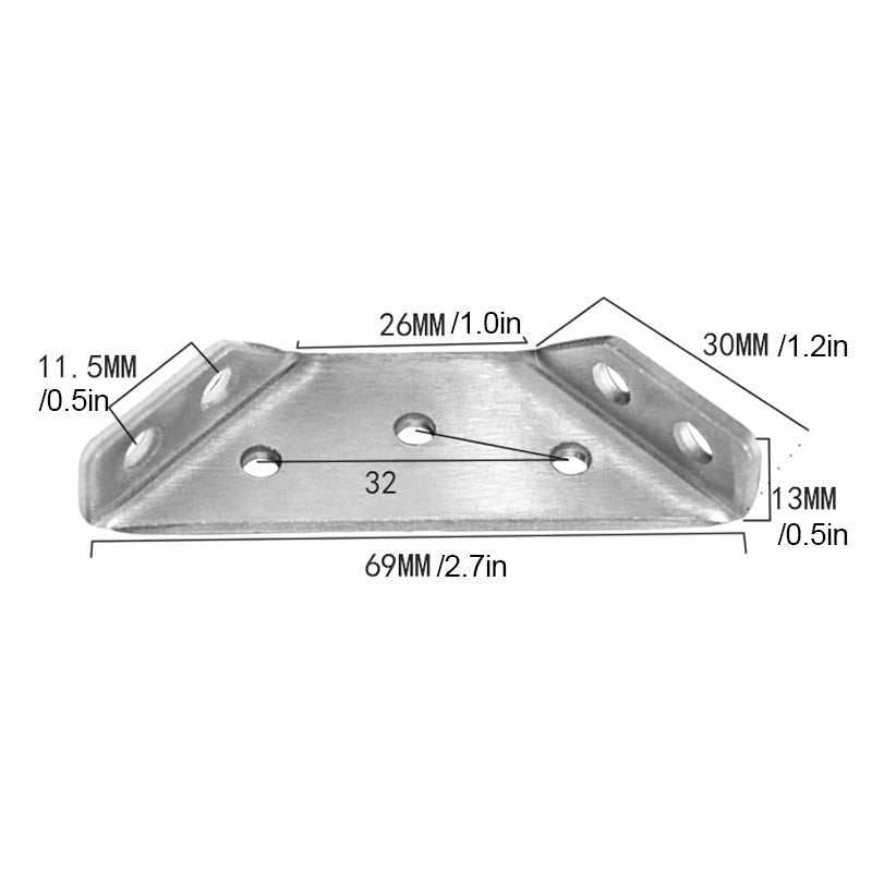 Strong Triangle Bracket Made of Durable Steel
