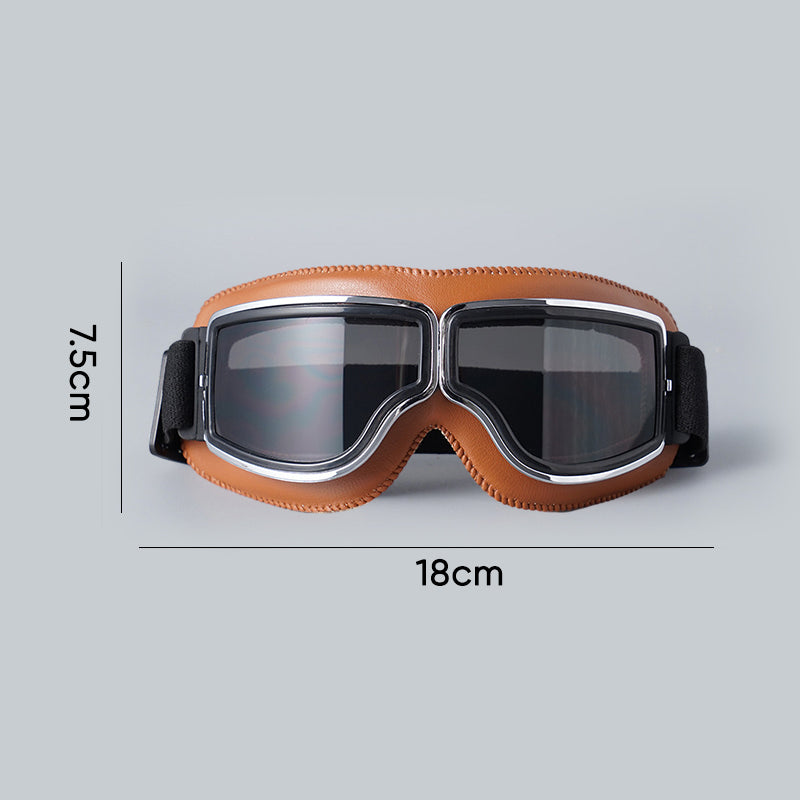 Classic Biker Goggles with Swap Lenses and Cushioning