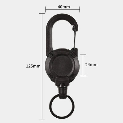Compact Retractable Outdoor Keychain with Wire Rope