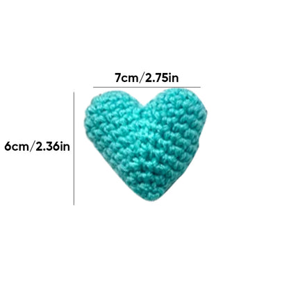 Cute Handmade Crochet Heart Pocket Token