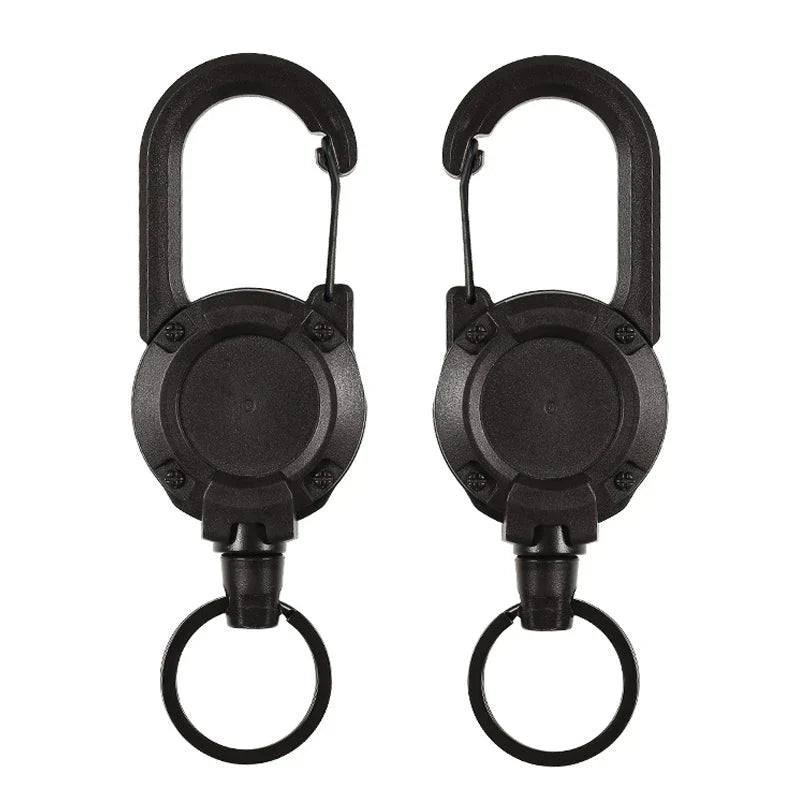 Compact Retractable Outdoor Keychain with Wire Rope