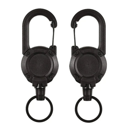 Compact Retractable Outdoor Keychain with Wire Rope