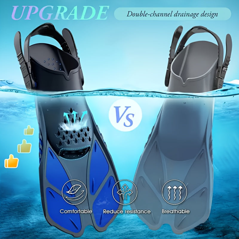 Compact Snorkel Fins for Travel & Recreation