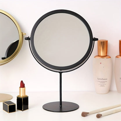 Classic Round Makeup Mirror with Metal Stand