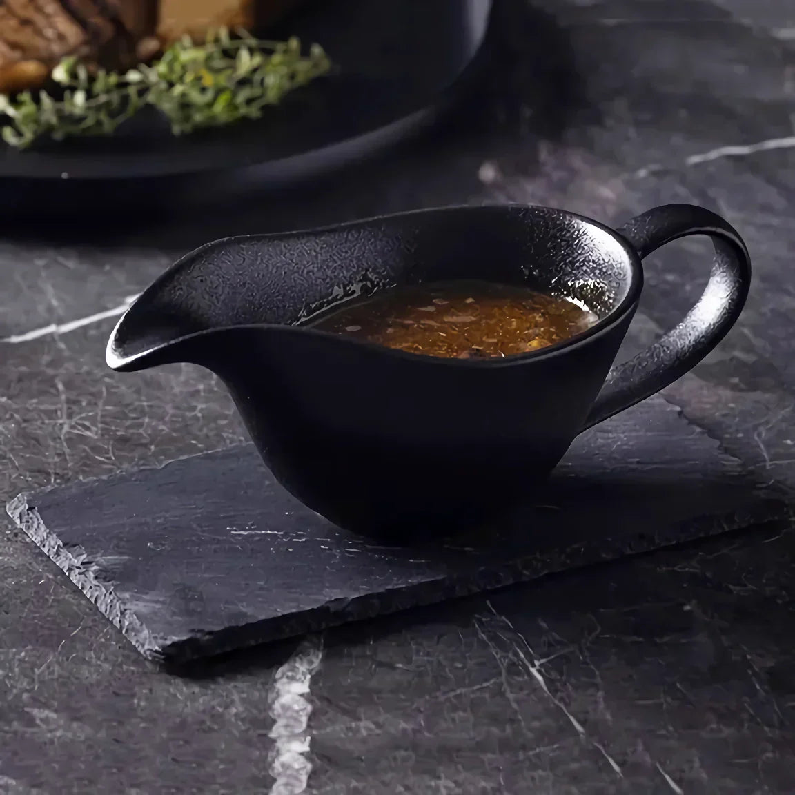 Stylish White Sauce Boat 220ml