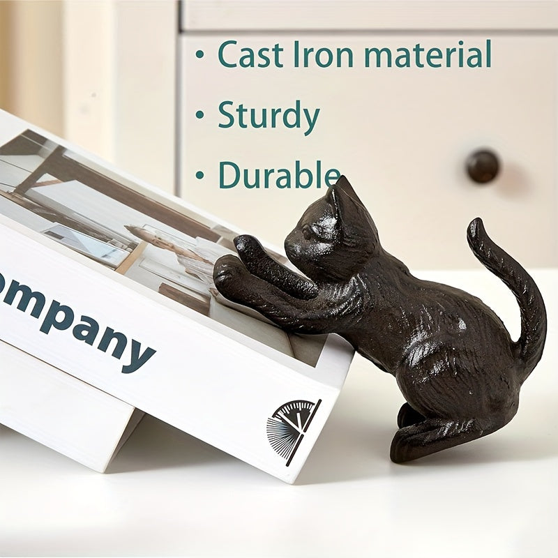 Rustic Cast Iron Book Ends with Traditional Style