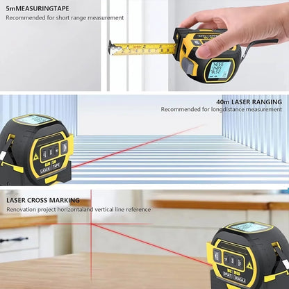 Multifunctional Digital Laser Measuring Tape 40M