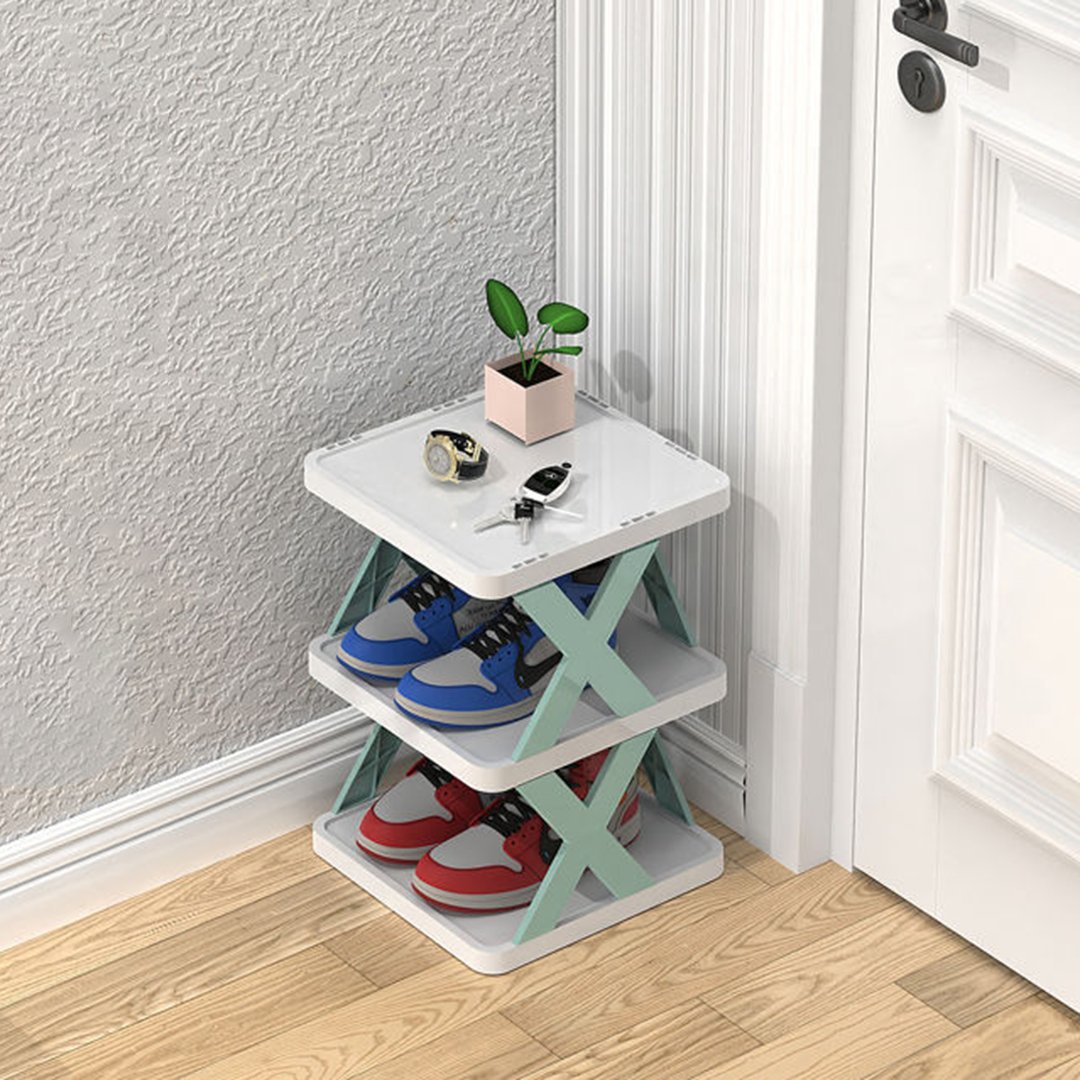 Compact 3-Tier Stackable Shoe Organizer