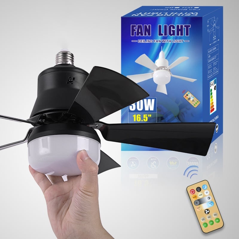 Compact 2-in-1 Ceiling Fan and Light with Remote