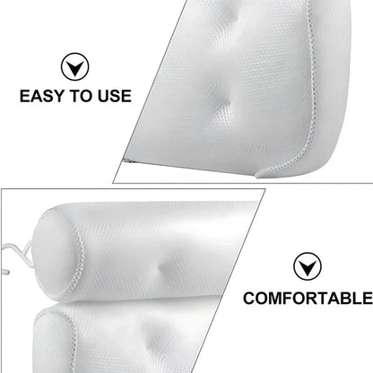 Soft Bathtub Support Pillow for Neck and Head Rest
