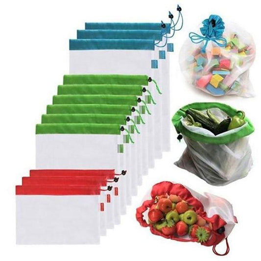 Reusable Mesh Shopping Bags 12 Pack Eco Friendly Produce Bags - Befez