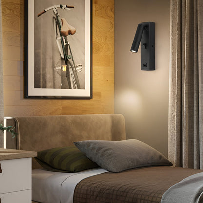 Premium LED Wall Light with Adjustable Arm and USB Charger