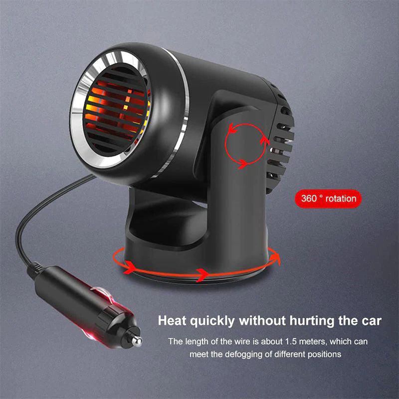 Compact 360° Rotating Car Heater