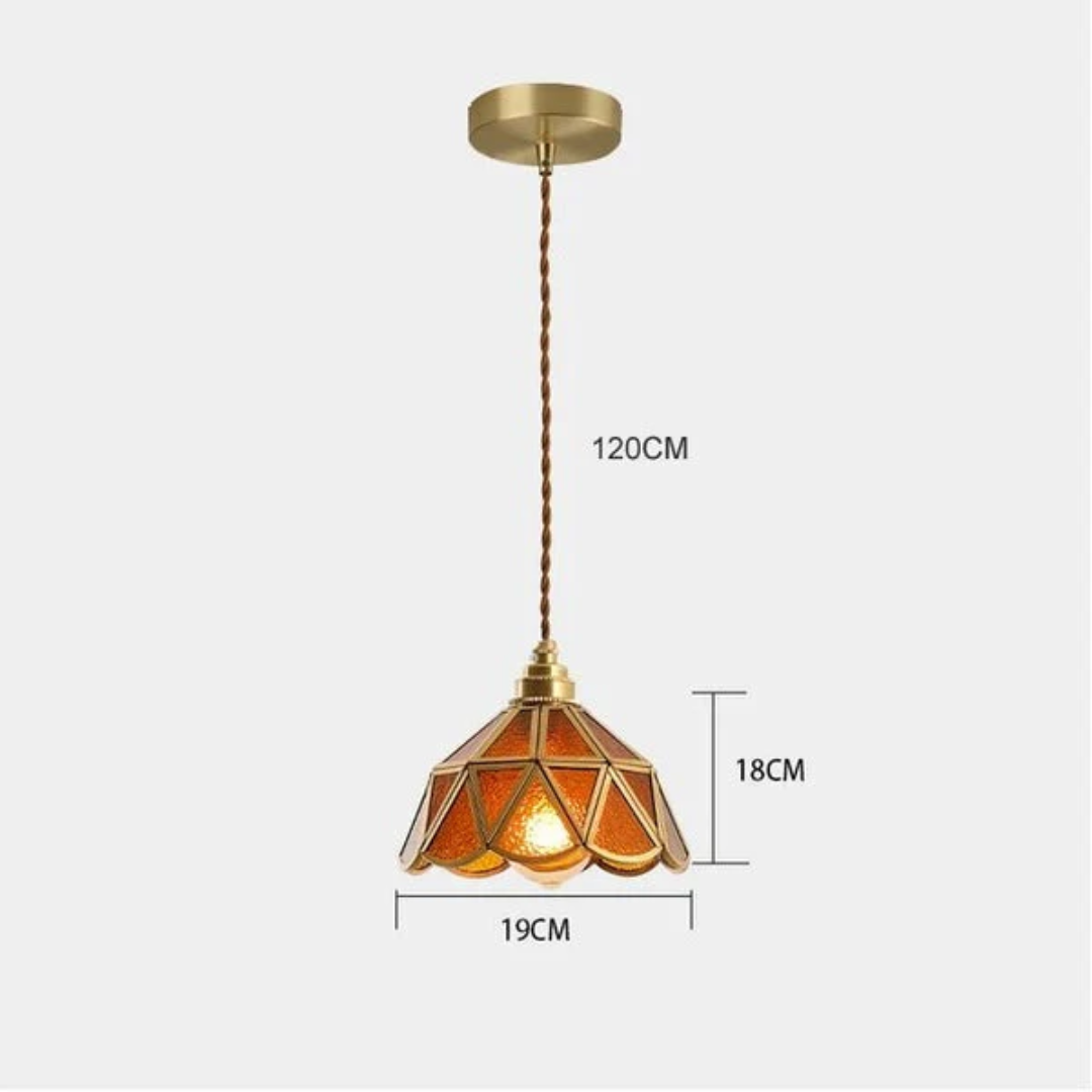 Colorful Stained Glass Hanging Lamp