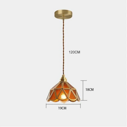 Colorful Stained Glass Hanging Lamp