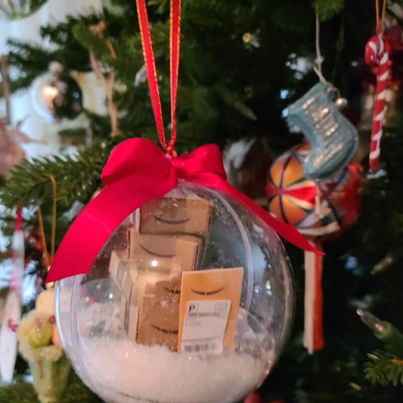 Clear Glass Christmas Tree Ornament Ball