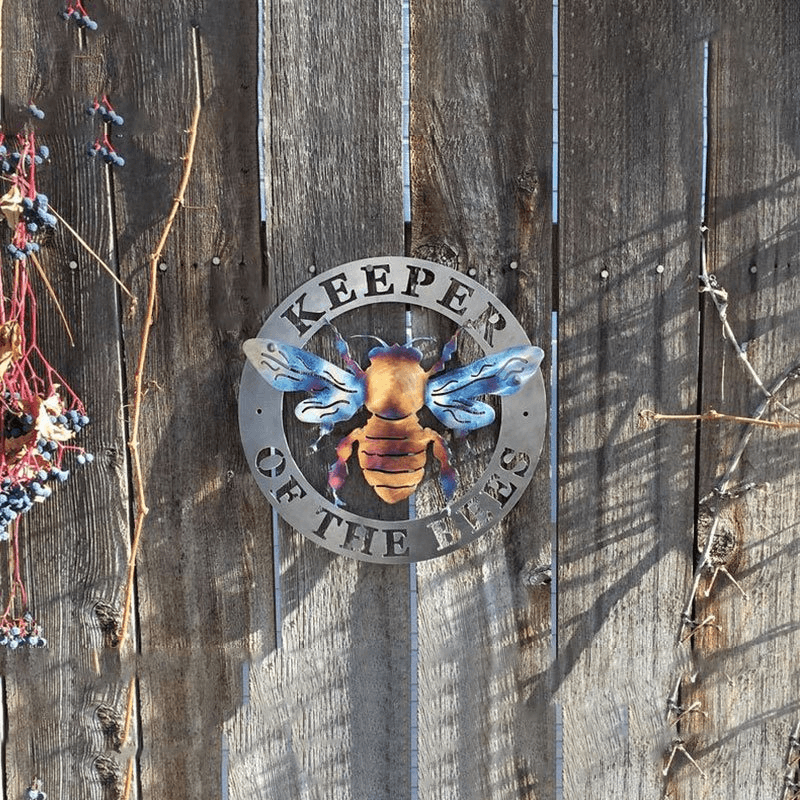 Beekeeper Metal Bee Wall Art