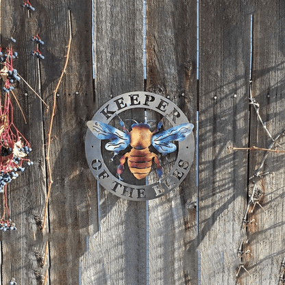 Beekeeper Metal Bee Wall Art