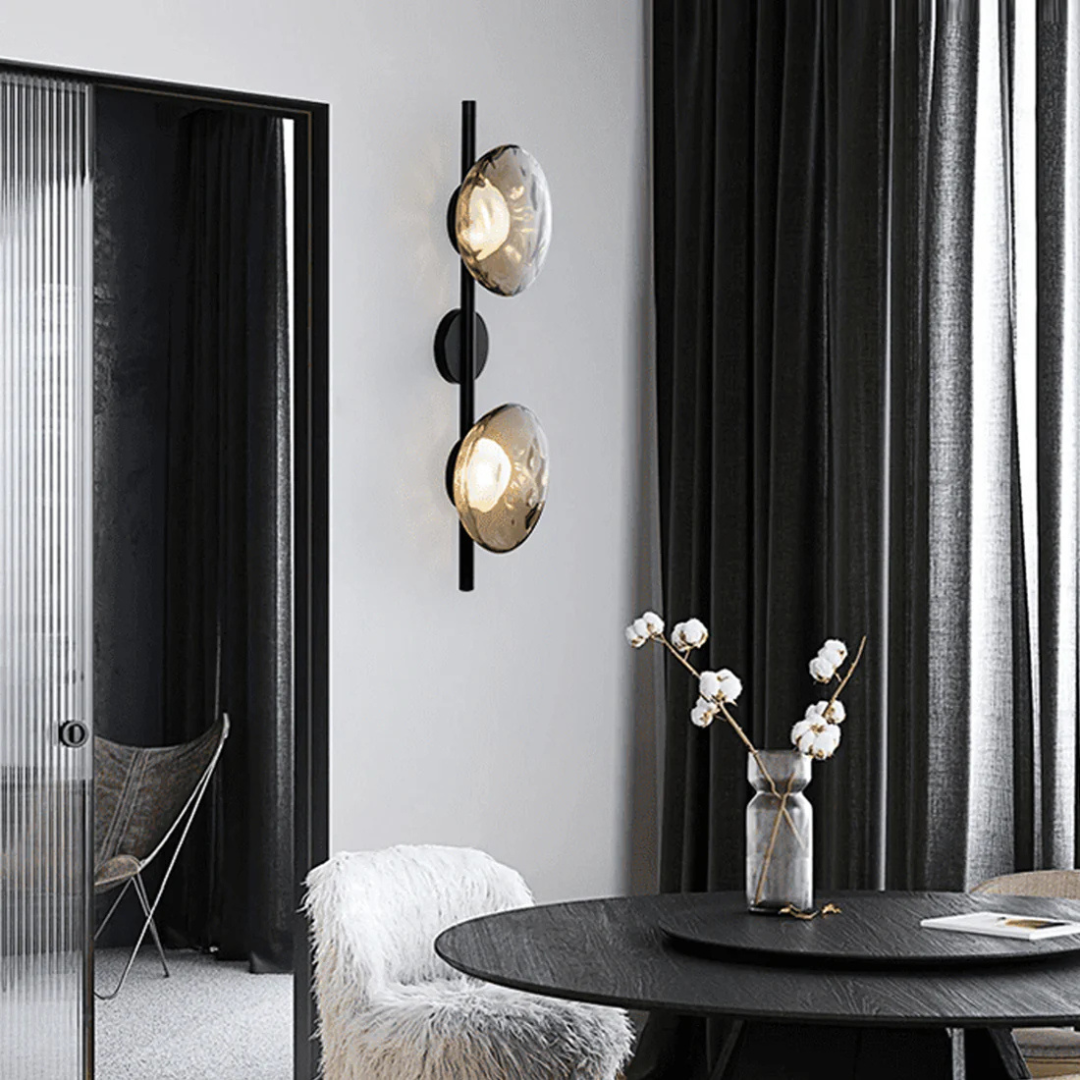 Sleek Glass Contemporary Wall Light