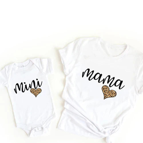 Colorful Mommy & Me Rainbow Tees & Romper Set
