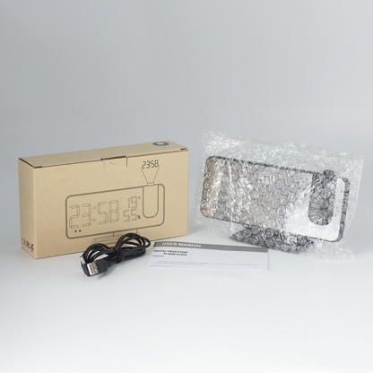 Digital LED Projector Alarm Clock with Wide View Screen