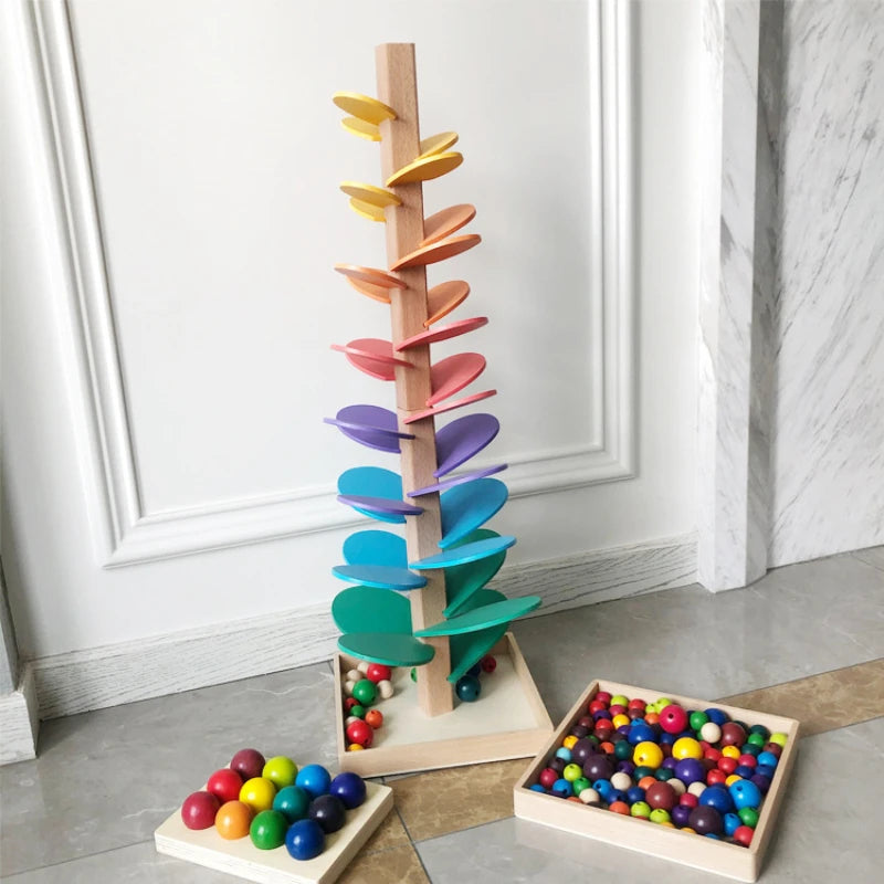 Classic Wooden Marble Run Toy