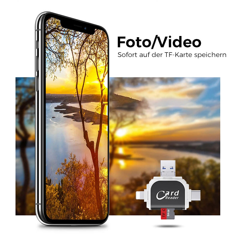 Versatile 4-in-1 Multiport SD Card Adapter